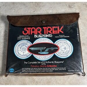 Star Trek USS Enterprise Blueprints Vintage 1975 Complete Set of 12 Franz Joseph